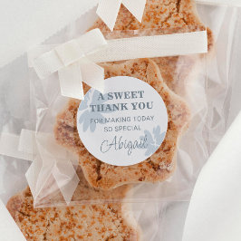 Modern Vielen Dank an Blue Bllower Fevor Runder Aufkleber