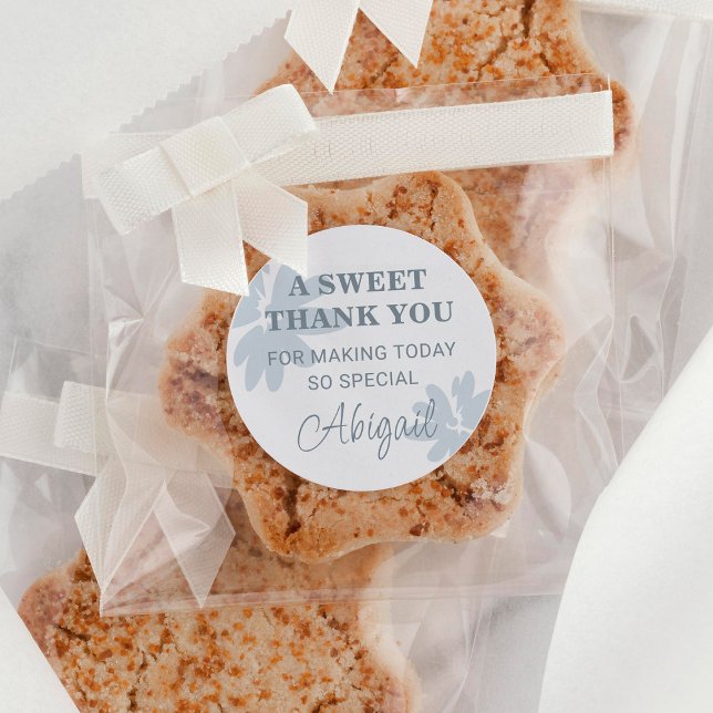 Modern Vielen Dank an Blue Bllower Fevor Runder Aufkleber (Von Creator hochgeladen)