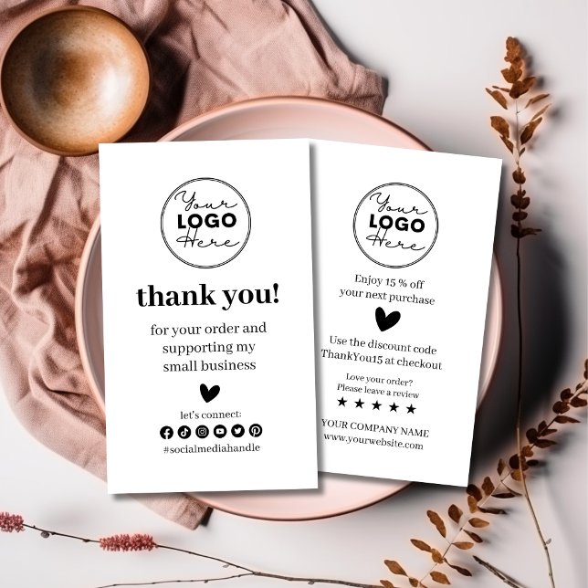 Modern vielen Dank für den Einkauf von Small Brand Visitenkarte (Von Creator hochgeladen)