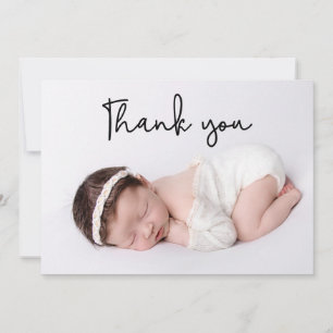 Modern Vielen Dank für Ihr Script Baby Girl Foto B Ankündigung