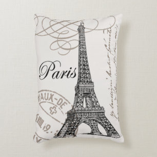 MODERN VINTAG EIFFEL TOWER ZIERKISSEN