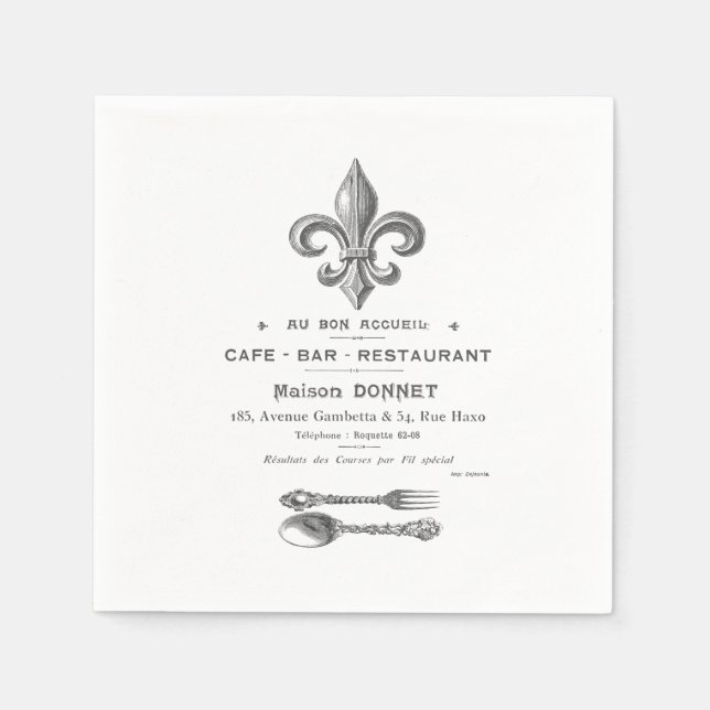 MODERN VINTAG FRANZÖSISTRO SERVIETTE (Vorderseite)
