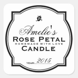 MODERN VINTAG | PERSONALISIERTE SOAP & CANDLE QUADRATISCHER AUFKLEBER