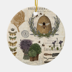 Modern Vintage French Farmhouse Keramik Ornament