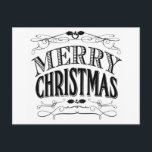 modern vintage Merry Christmas Feiertagspostkarte<br><div class="desc">modern vintage Merry Christmas</div>