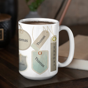 Modern-Vintage Namensschild Einzigartig Personal Kaffeetasse