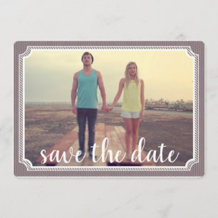 Modern Vintage Wedding Save the Date Fotokarte
