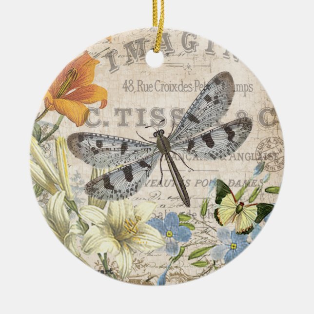 Modern Vintch French Draquelly Keramikornament (Vorne)