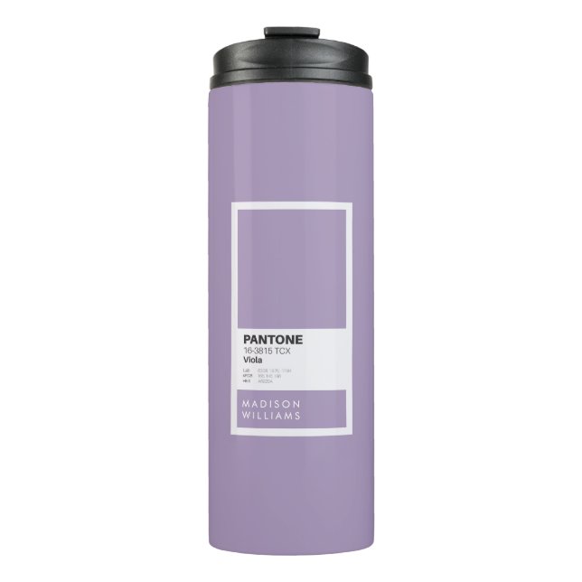 Modern Violet Travel Tumbler | Minimalistisches In Thermosbecher (Vorderseite)