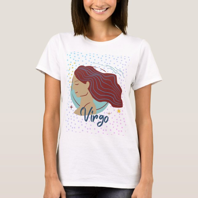 Modern Virgo Woman Zodiac T - Shirt (Vorderseite)