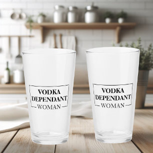 Modern Vodka-Anhängerin Funny Zitat Glas