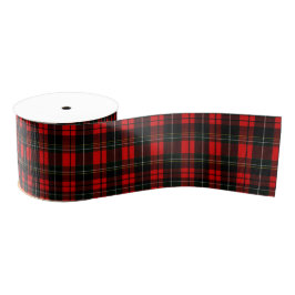 Modern Wallace Red Scottish Tartan Plaid Pattern Ripsband