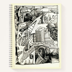 "Modern Warfare", ein farblich zeichnend Notebook Notizbuch