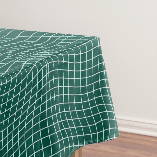 Modern Warped Grid | Minimalist Fluid Geometric Tischdecke (Beispiel)