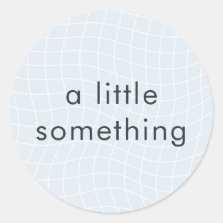 Modern Warped Grid | Minimalist Text Message Runder Aufkleber