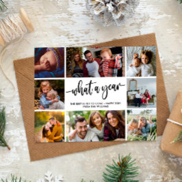 Modern Was für ein Jahr Foto Collage Postkarte