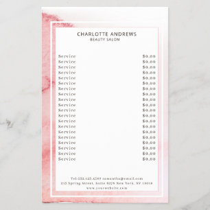 Modern Wasserfarbe Abstrakt Weiß Rosa Flyer