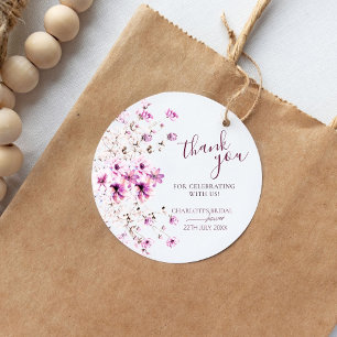 Modern Wasserfarbe Vielen Dank Brautparty Sticker