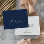 Modern Watercolor Blue Thank | You Card Dankeskarte<br><div class="desc">This modern watercolor coordinate thank you card is perfect for a stylish contemporary wedding. Die einfache Navy blue and white design feature industrial lettering typography with modern boho style. Customizable in any color. Keep the design minimum and elegant, as is, or personalize it by adding your own graphics and artwork....</div>