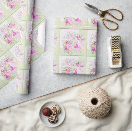 Modern Watercolor Boho Lilac Floral Elegant Geschenkpapier