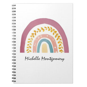 Modern Watercolor Boho Rainbow Custom Notizblock