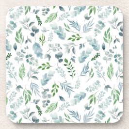Modern Watercolor Botanische Grüne Eukalyptus Getränkeuntersetzer