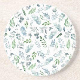 Modern Watercolor Botanische Grüne Eukalyptus Getränkeuntersetzer
