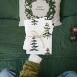 Modern Watercolor Christmas Green Pine Tree Wrappi Geschenkpapier Set<br><div class="desc">Moderner Weihnachtsbaum Grüne Pine Tree</div>