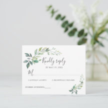 Modern Watercolor Eucalyptus Leaves Greenery
