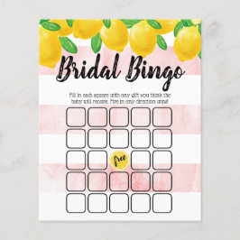 Modern Watercolor Lemon Tree Brautparty Bingo