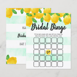 Modern Watercolor Lemon Tree Brautparty Bingo