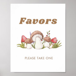 Modern Watercolor Pilz Lieblingszeichen Poster