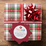 Modern Watercolor Rainbow Teacher Thank You Ornament Karte<br><div class="desc">A special and memorable Christmas card for your favorite teacher. You're my hero, teacher. Perfect present for your favorite grade school teacher for Christmas, Back to School, Year End or Teacher Appreciation Day. Personalize with your own definition to create a unique, fun and thoughtful gift. Tell your child's teacher how...</div>