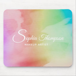 Modern Watercolor Script Rainbow Pastel - Mousepad
