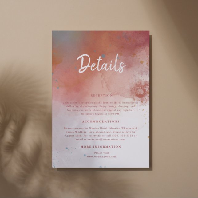 Modern Watercolor Terracotta Desert Boho Wedding Begleitkarte (Von Creator hochgeladen)