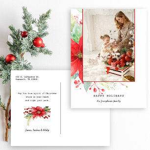 Modern Watercolor Weihnachten Botanisches Foto