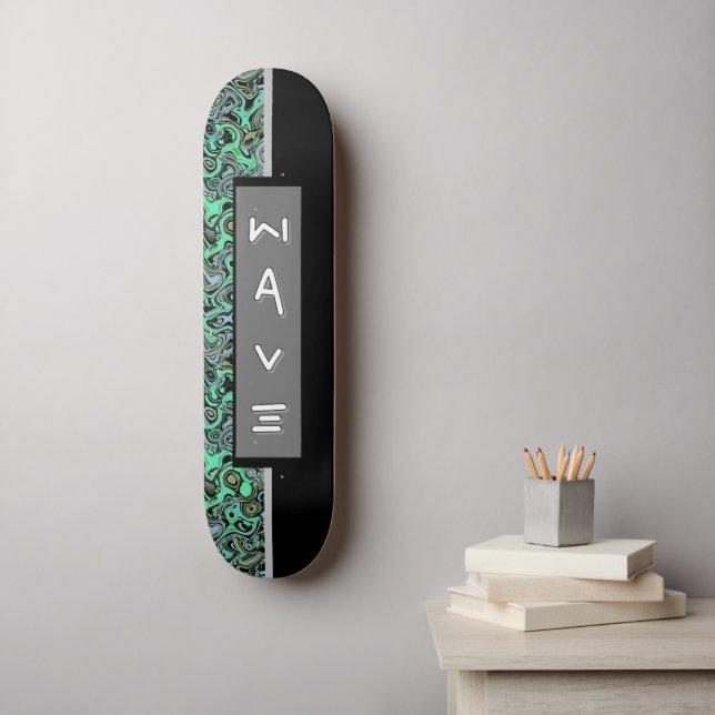 Modern Wave Custom Skateboard (Wandkunst)