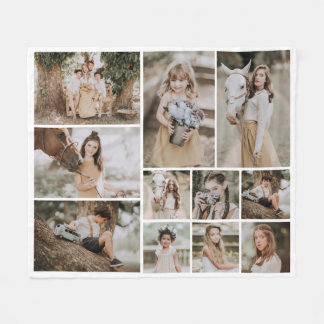 Modern We Love You 11 Photo Collage  Fleecedecke
