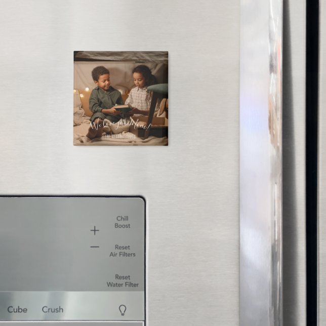 Modern We Love You Mom Photo Magnet (In situ (réfrigérateur))
