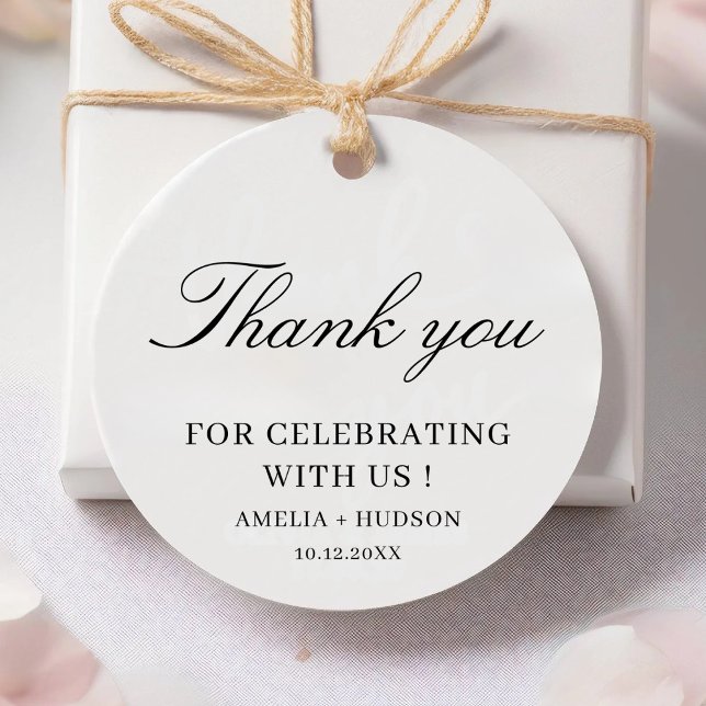 Modern Wedding Bridal Shower Baby Shower Thank You Geschenkanhänger (Von Creator hochgeladen)