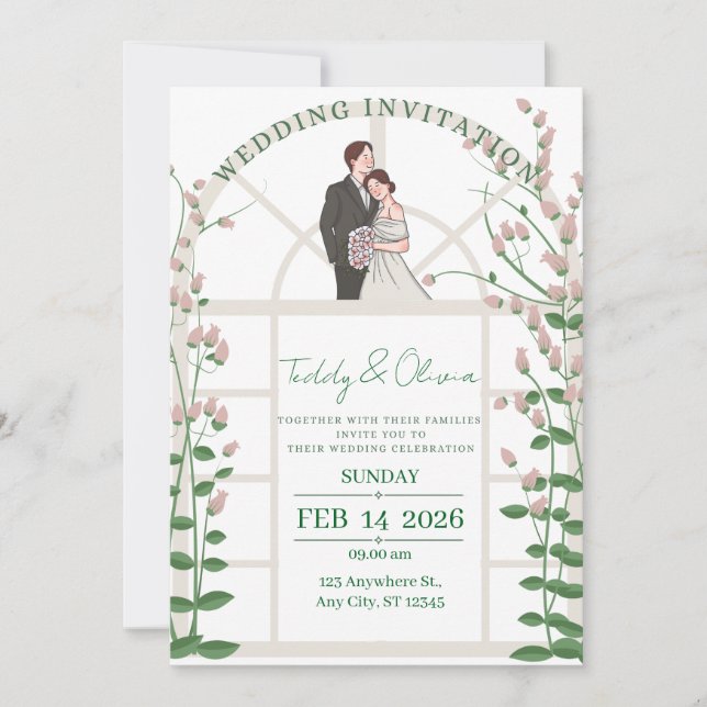 Modern Wedding Invitation Suite (Devant)