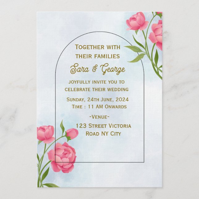 Modern Wedding Invitations  (Devant)