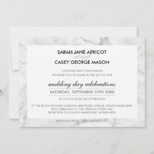 MODERN WEDDING INVITE Moderne Mod Spot schwarzer M Einladung