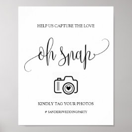 Modern Wedding Oh Snap-Zeichen Poster