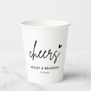 Modern Wedding Party Pappbecher