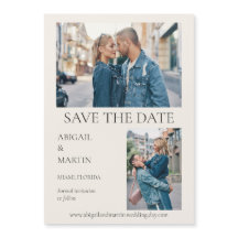Modern Wedding Rett Date Tan 2 Foto Save the Date