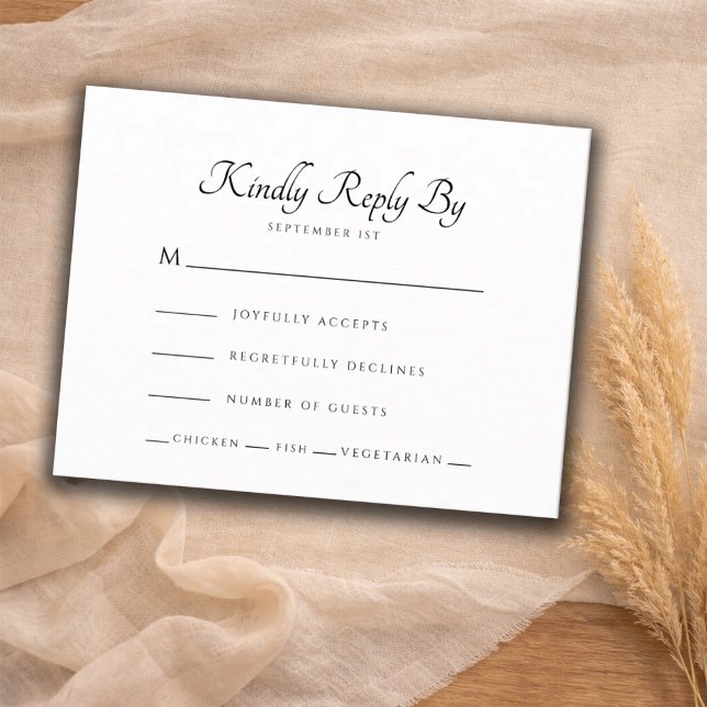 Modern Wedding RSVP Karte (Von Creator hochgeladen)