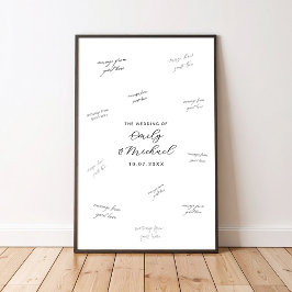 Modern Wedding Signature Guest Book Poster