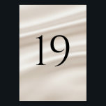 Modern Wedding Table Numbers (1–20) Tischnummer<br><div class="desc">Modern wedding table number cards designed for elegant and minimalist receptions. Featuring a soft abstract silk-inspired background in neutral tones, these table numbers create a refined and cohesive table setting. Each card displays a clean, centered number for maximum readability and a luxury look. Perfect for modern weddings and easy to...</div>