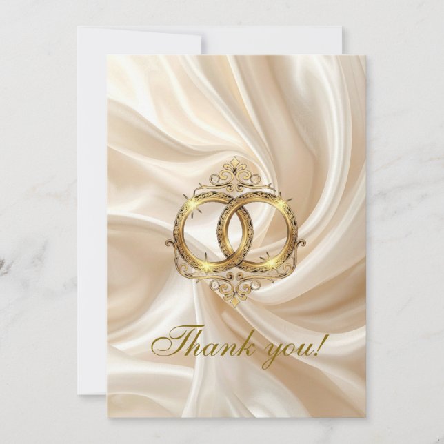 Modern Wedding Thank You Card Dankeskarte (Vorderseite)